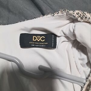 Vestido de lentejuelas color crema, talla S,  Dolce Viva Collection DVC